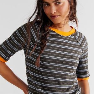 (A8) NEW We the Free Have At It Tee striped top, Size Small, NWOT